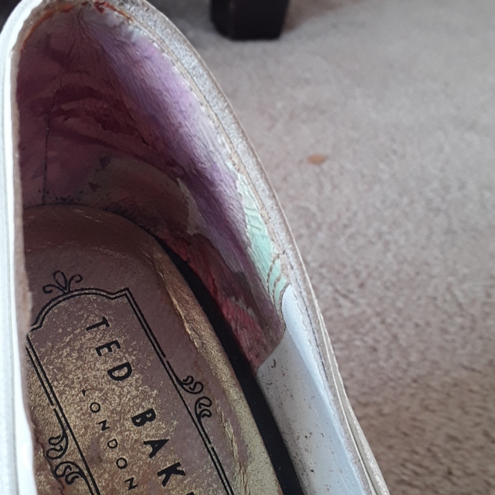 🐖Well loved white heels ted baker size 37 - Picture 4 of 7